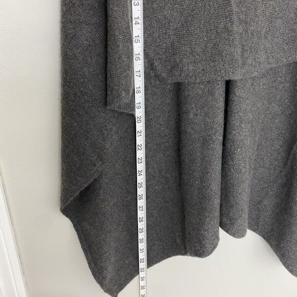 CLAUDIA NICHOLE Womens Cashmere Gray‎ Sweater Cowl VNeck Topper Shawl One Size - Picture 9 of 9
